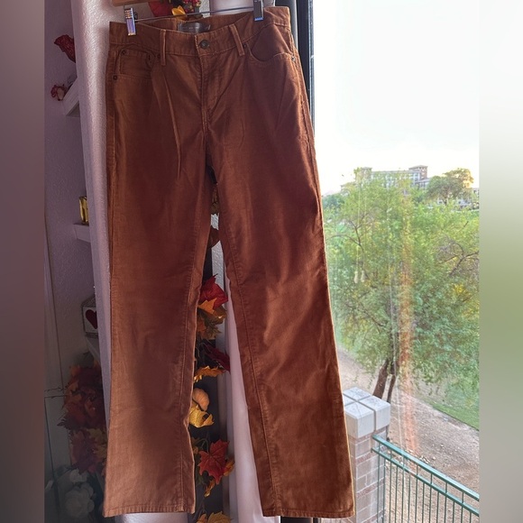 Levi’s San Fran Demi Curve Classic straight-leg Brown corduroy size 8 / 29 - Picture 2 of 10